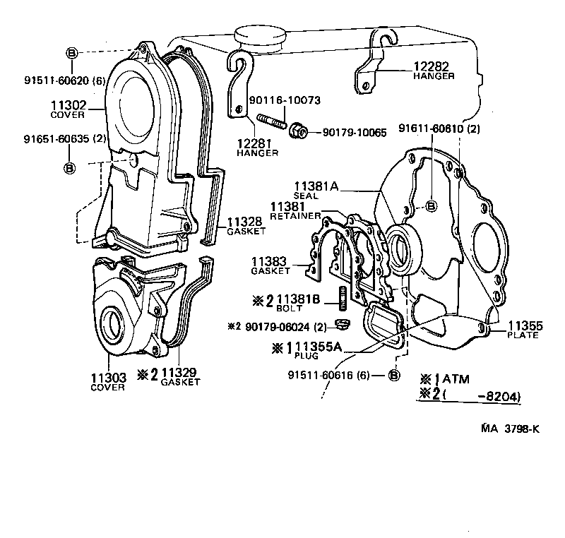 Timing Gear Cover & Rear End Plate