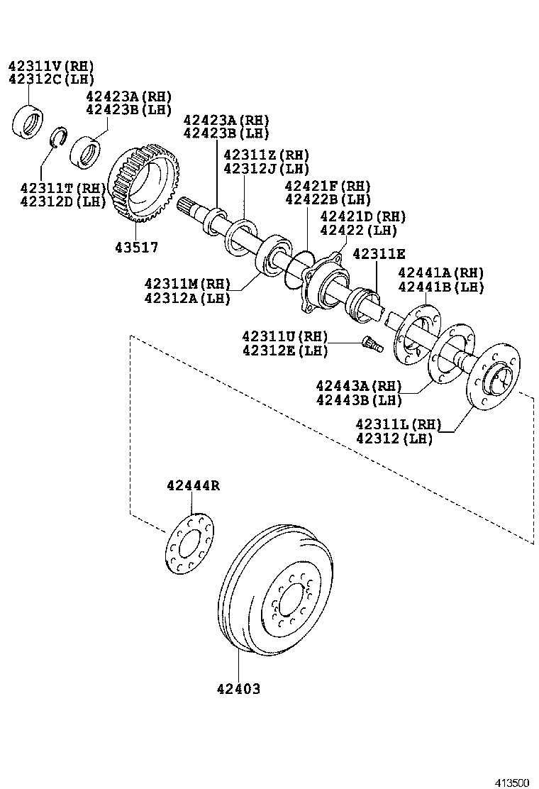 Rear Axle Shaft Hub