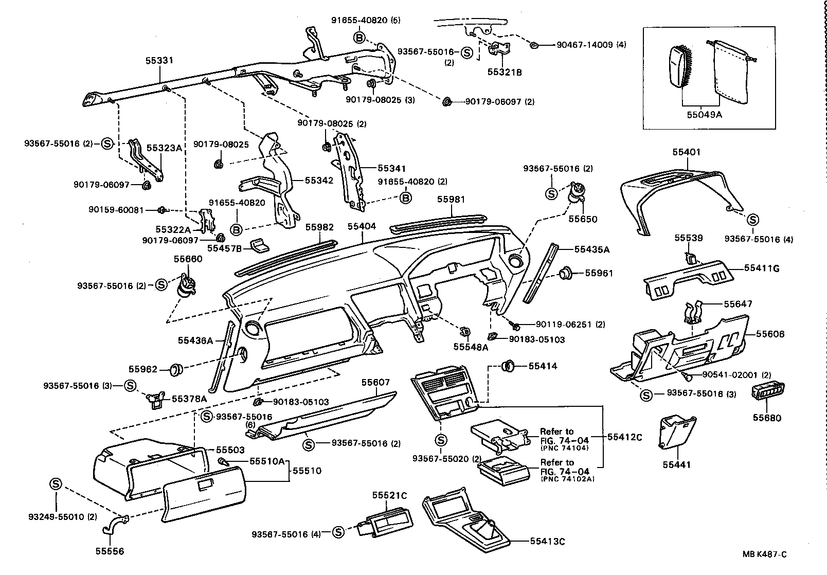 Instrument Panel Glove Compartment