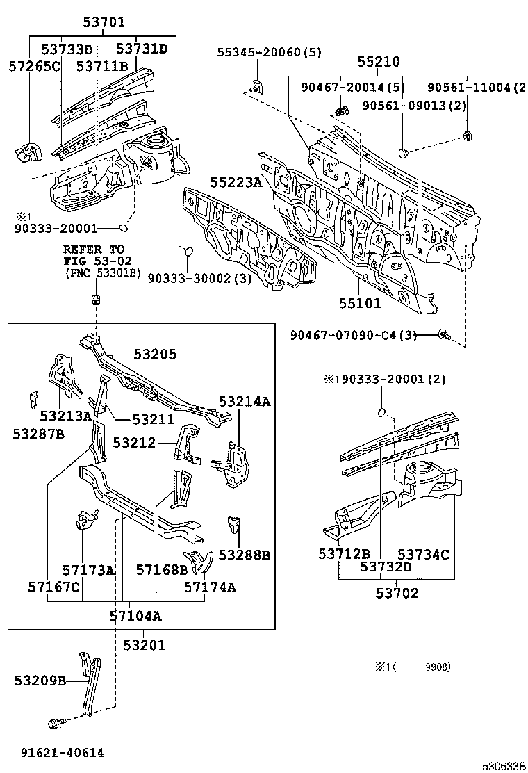 Front Fender Apron Dash Panel