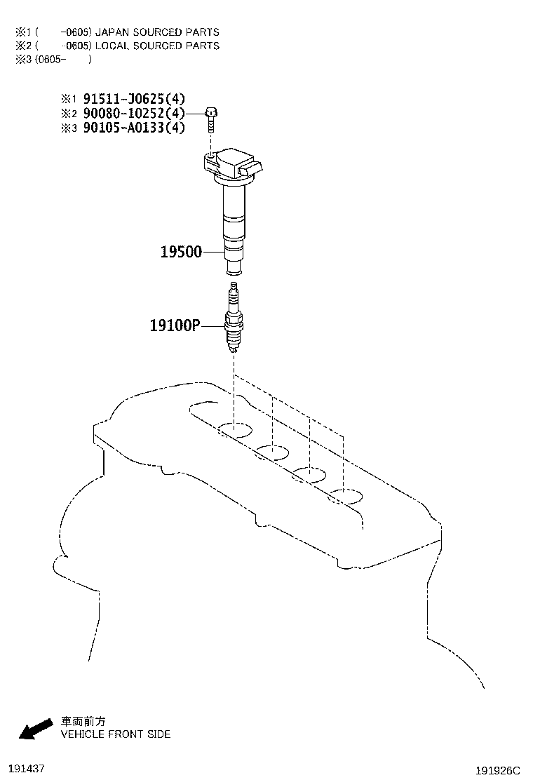 Ignition Coil Spark Plug Glow Plug