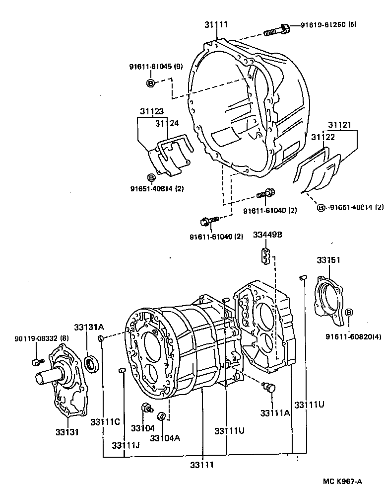 Clutch Housing + Transmission Case