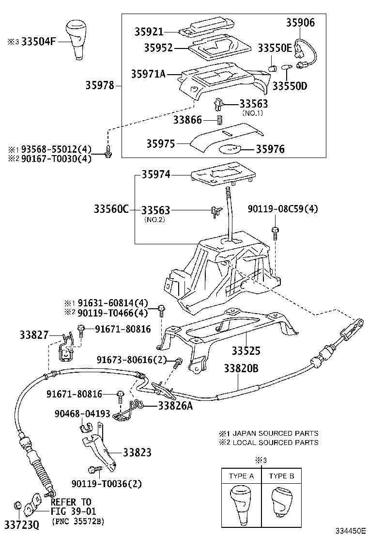 Shift Lever & Retainer