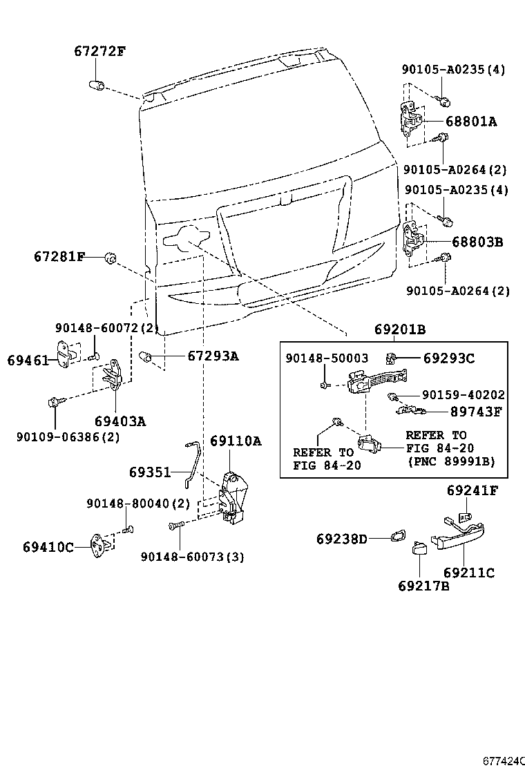Back Door Lock Hinge