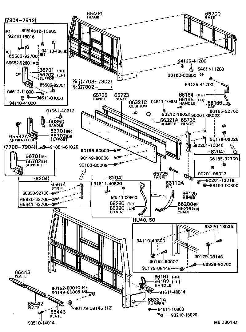 Rear Body Guard Frame Tail Gate