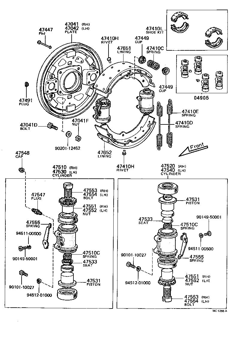 Front Drum Brake Wheel Cylinder