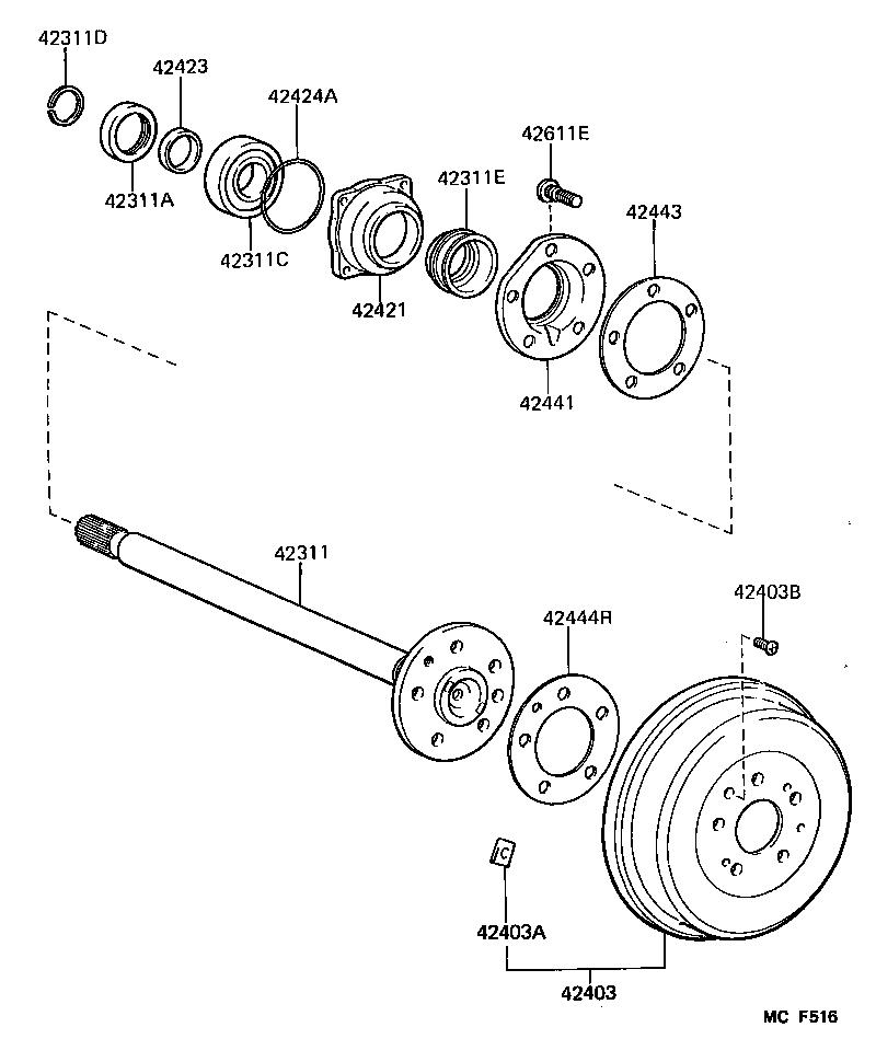 Rear Axle Shaft Hub