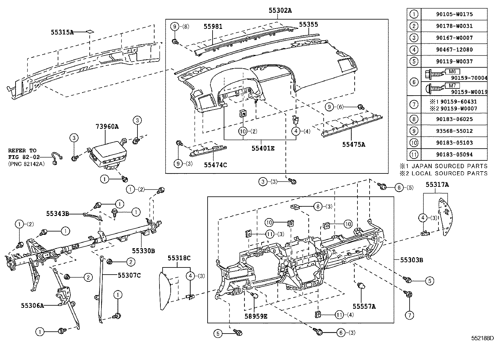 Instrument Panel Glove Compartment