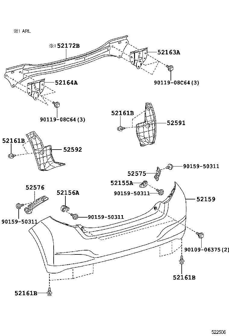 Rear Bumper & Bumper Stay