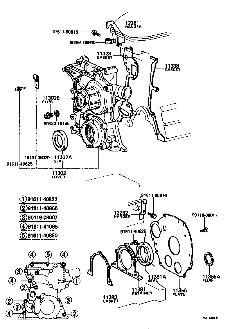 Timing Gear Cover & Rear End Plate