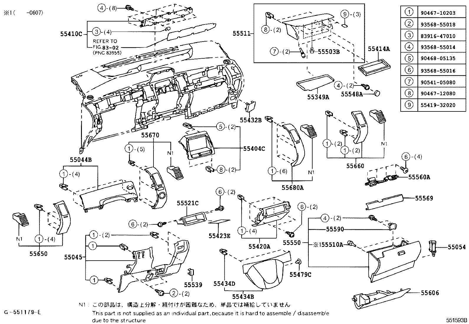 Instrument Panel Glove Compartment