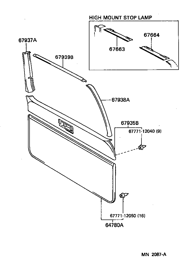 Back Door Panel Glass