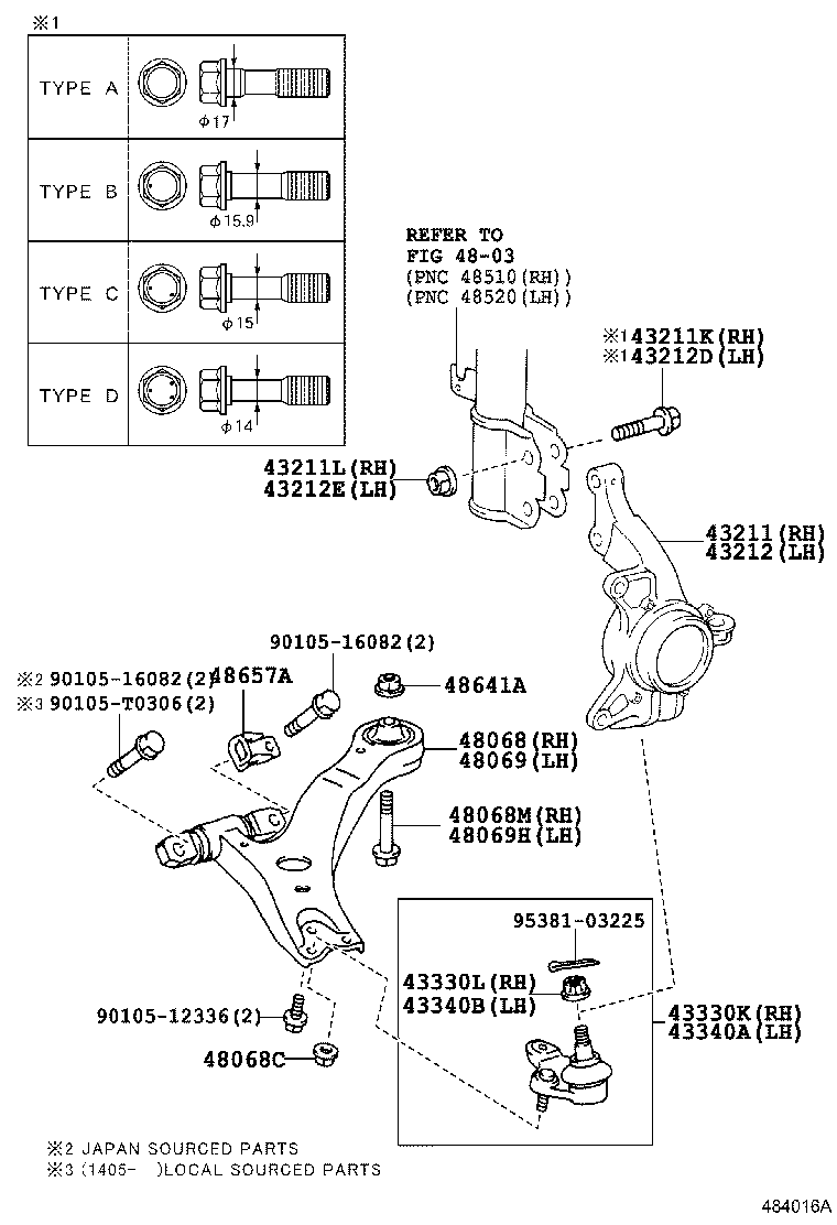 Front Axle Arm Steering Knuckle