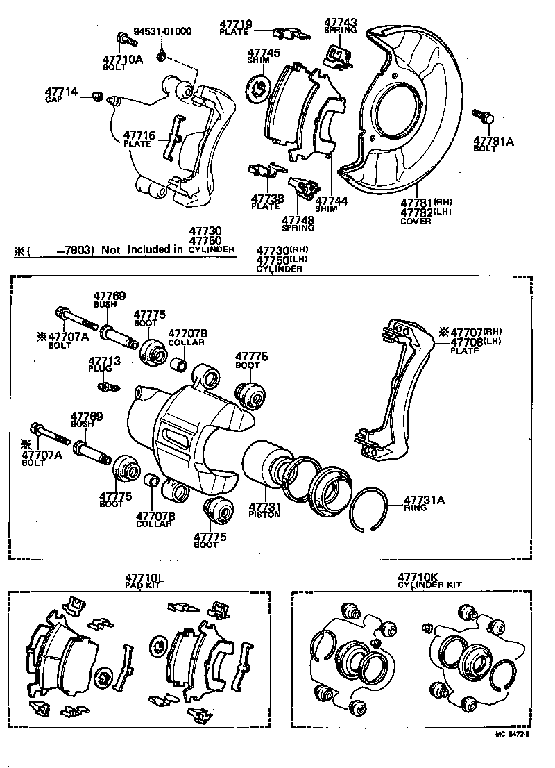 Front Disc Brake Caliper Dust Cover