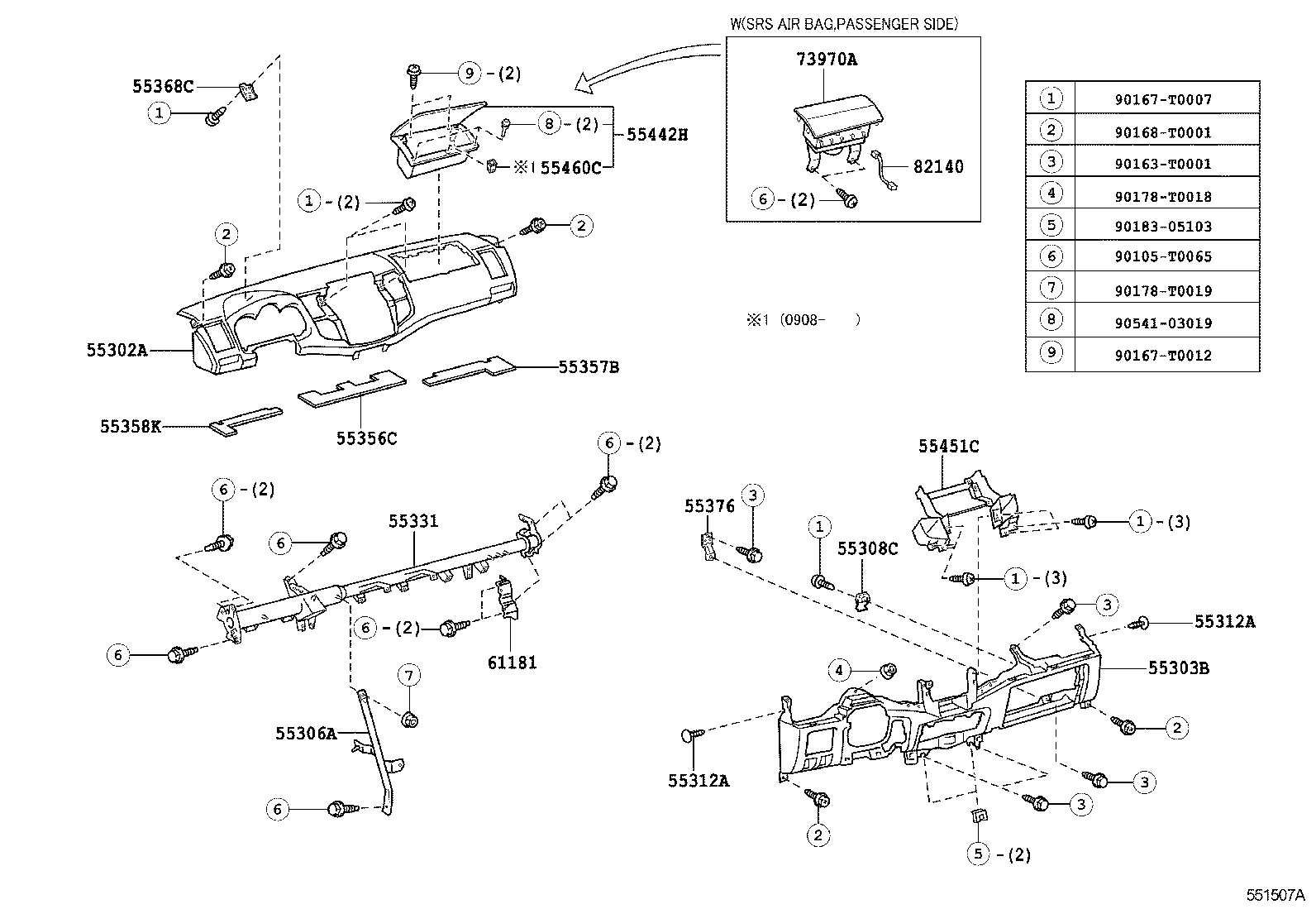Instrument Panel Glove Compartment