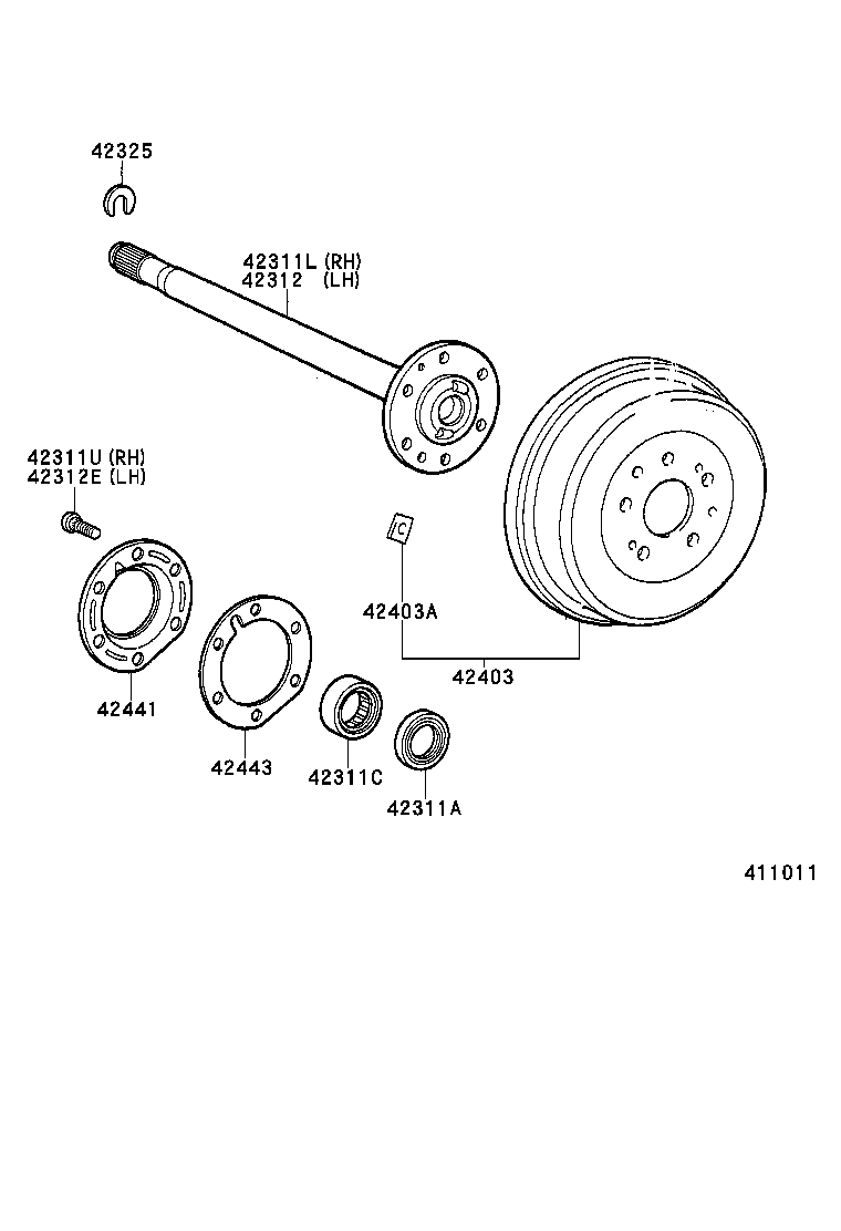 Rear Axle Shaft Hub