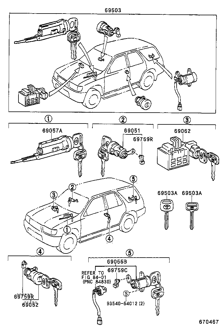 Juego de cilindro de cerradura