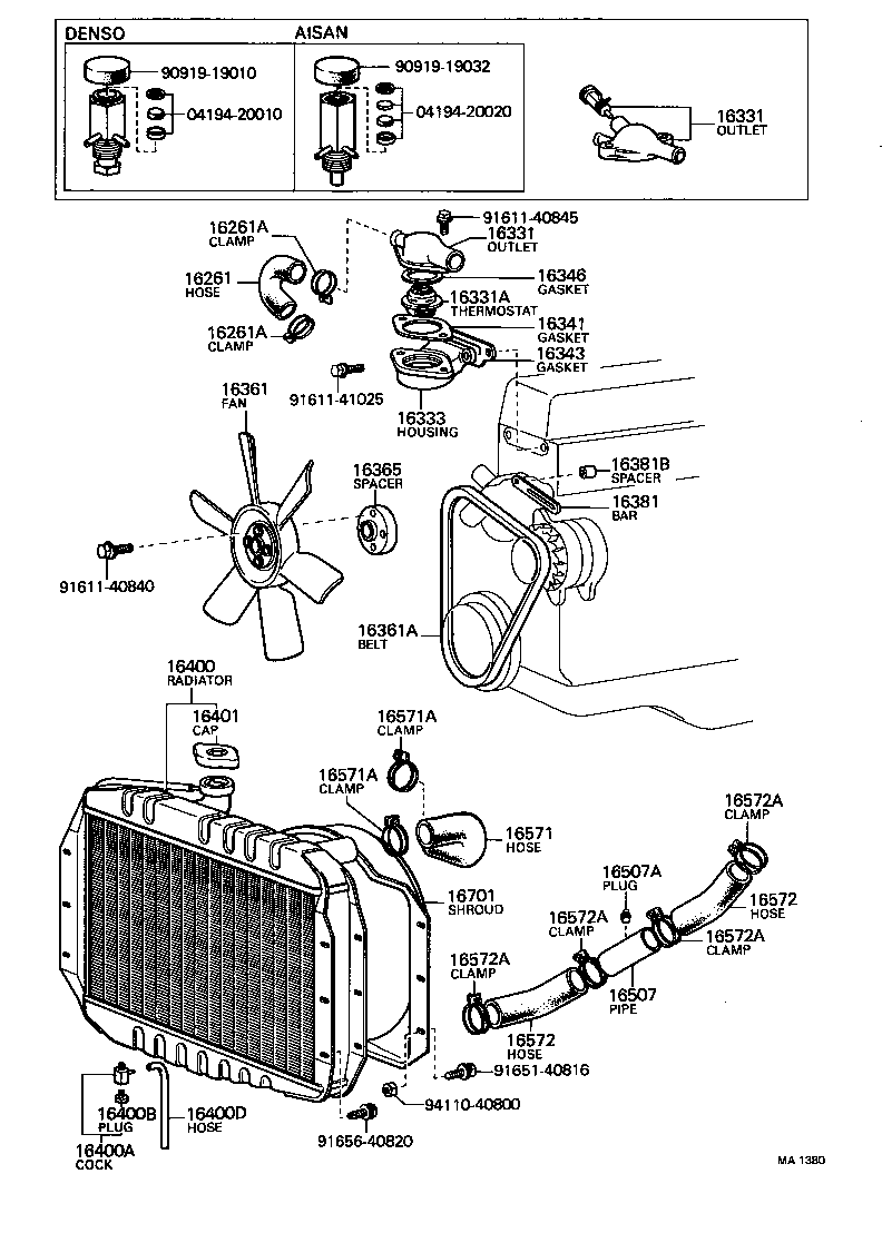 Radiator Water Outlet