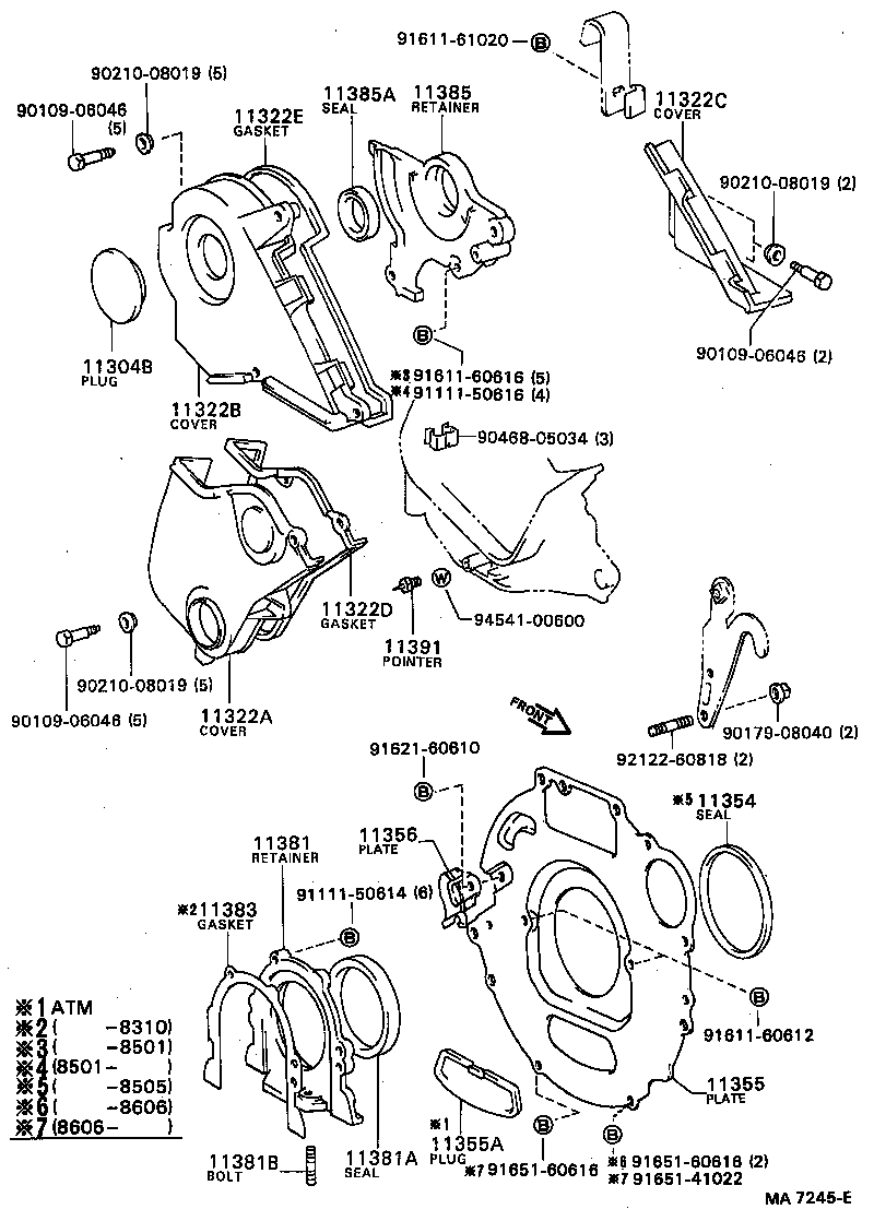 Timing Gear Cover & Rear End Plate