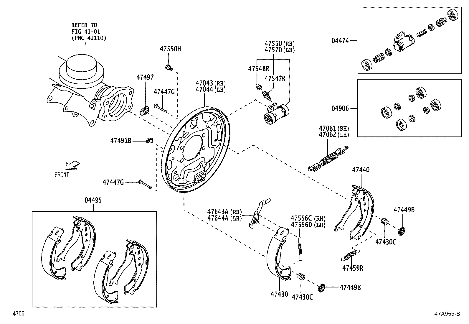 Rear Drum Brake Wheel Cylinder Backing Plate