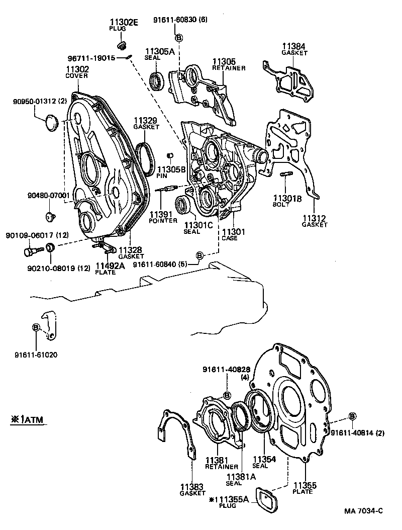 Timing Gear Cover & Rear End Plate