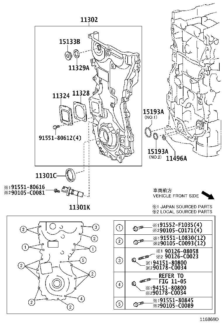 Timing Gear Cover & Rear End Plate