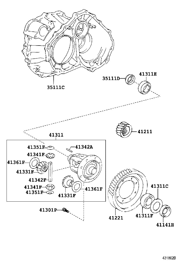 Front Axle Housing & Differential