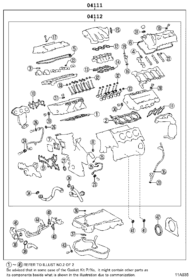 Engine Overhaul Gasket Kit