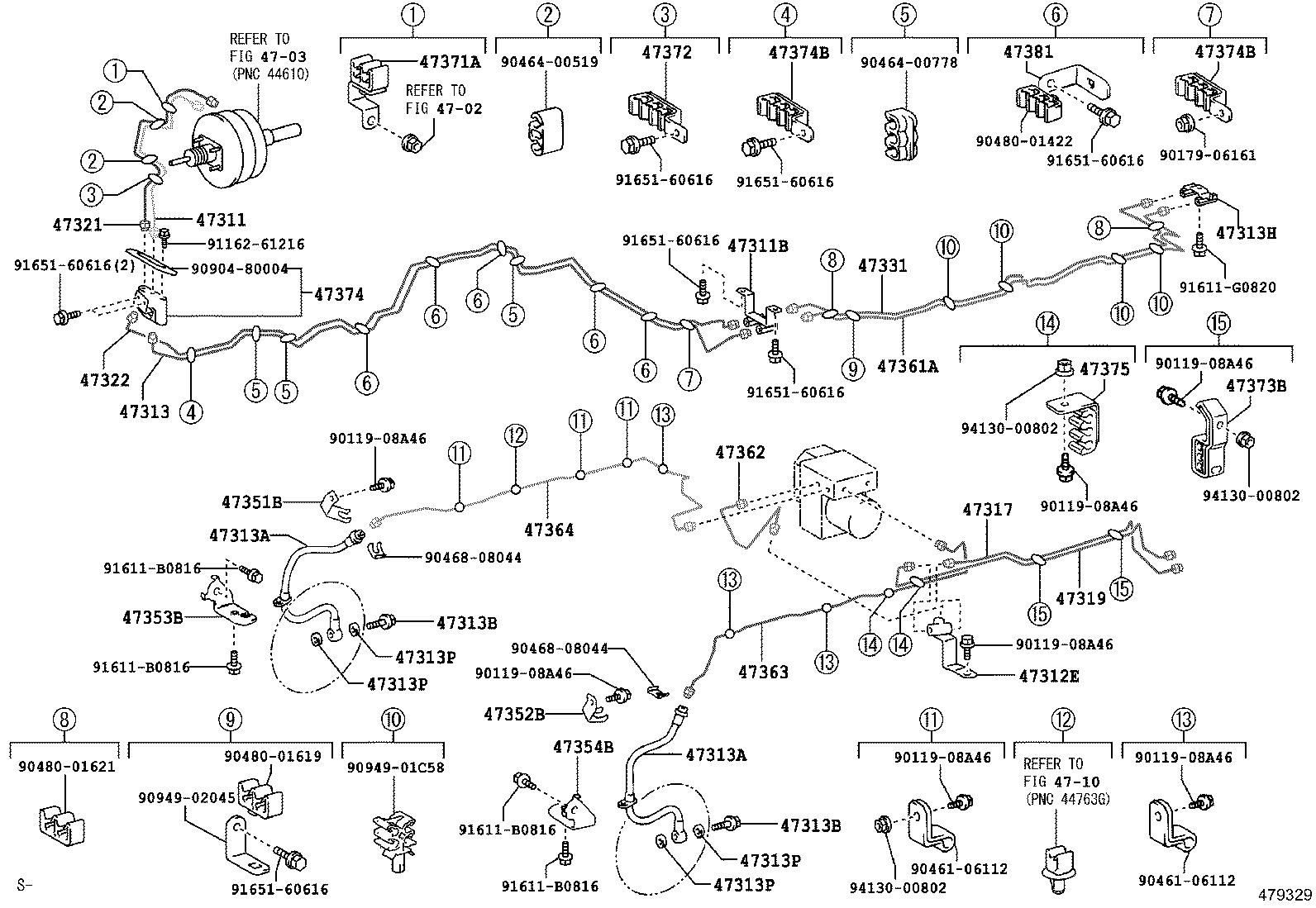 Abrazadera del tubo de freno