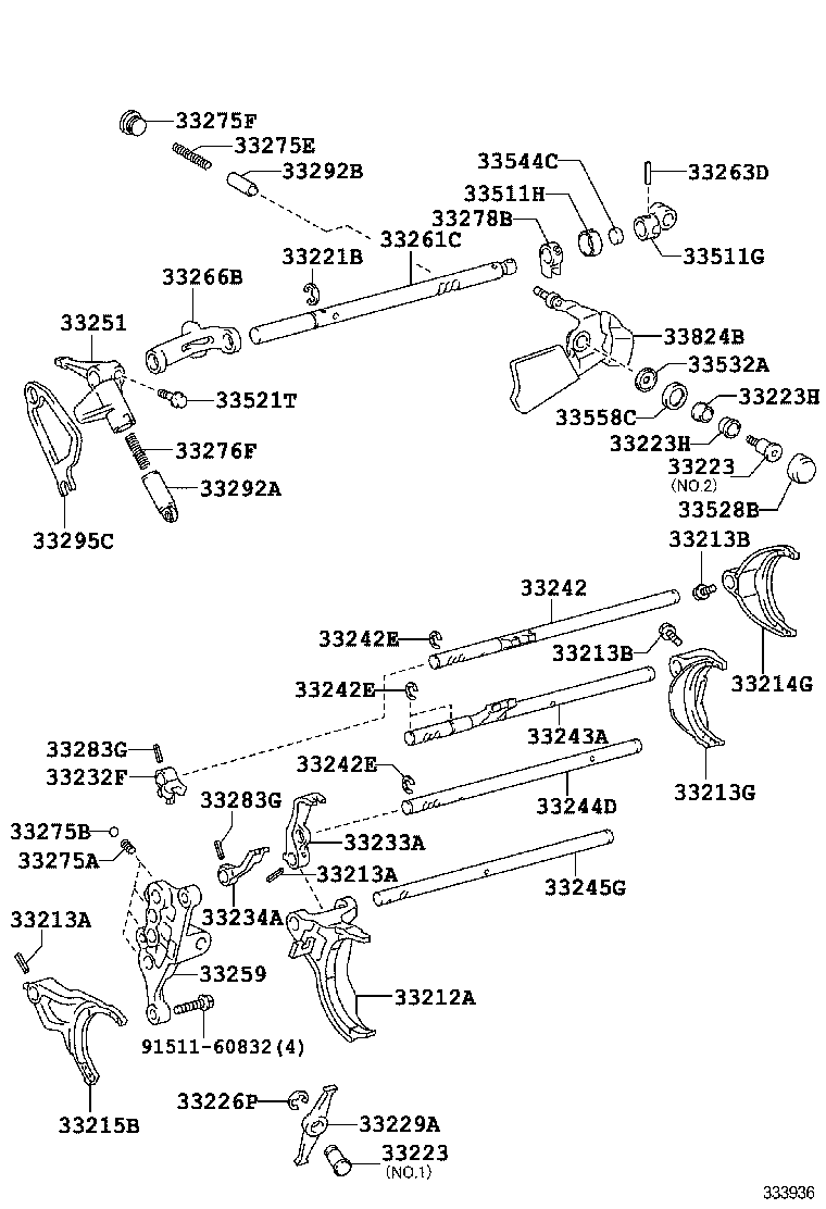 Gear Shift Fork Lever Shaft