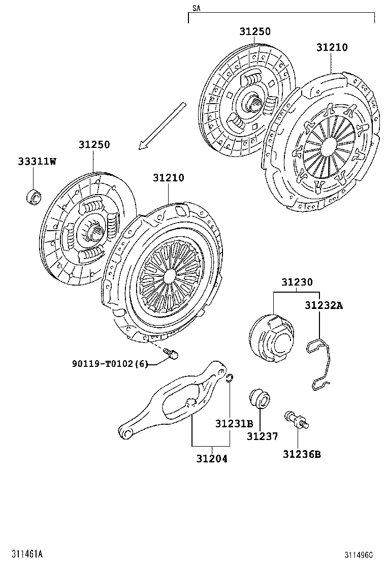 Clutch & Release Fork
