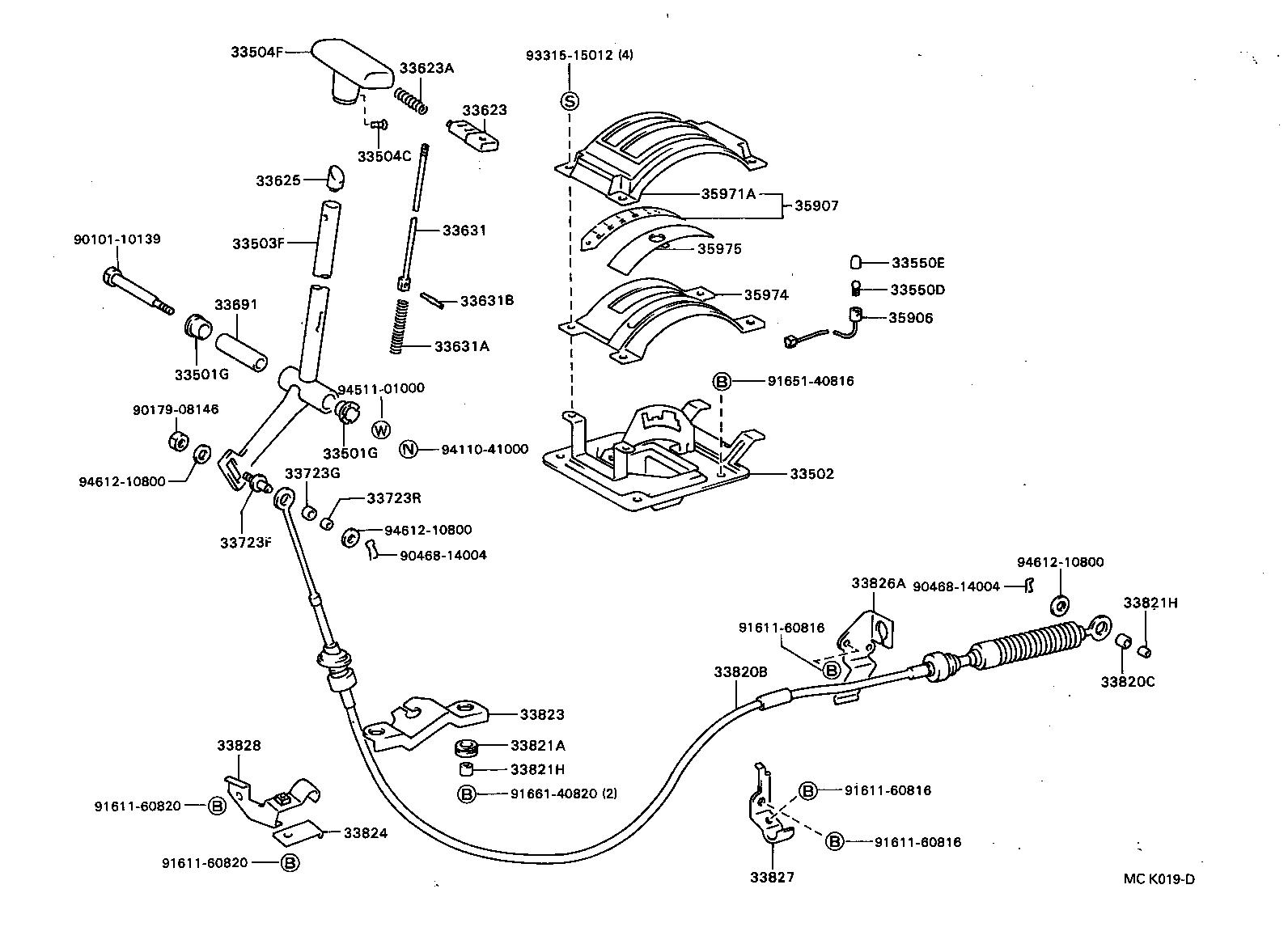 Shift Lever & Retainer