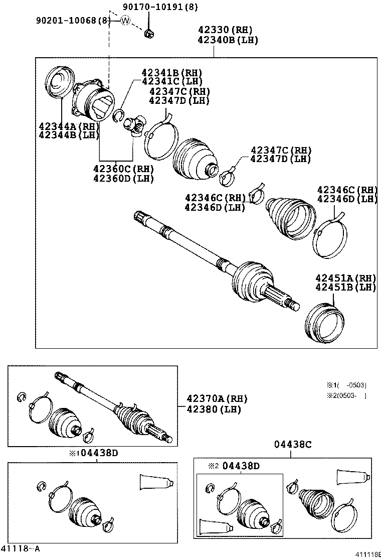 Rear Axle Shaft Hub