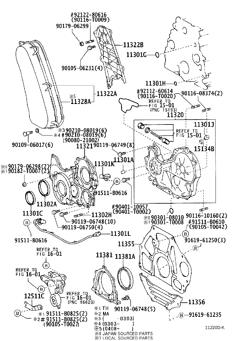 Timing Gear Cover & Rear End Plate