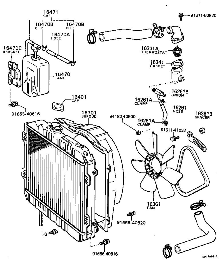 Radiator Water Outlet