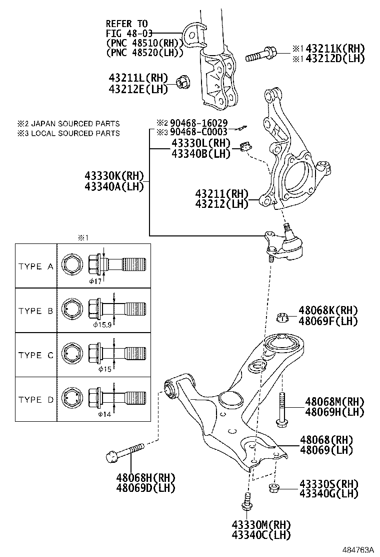 Front Axle Arm Steering Knuckle