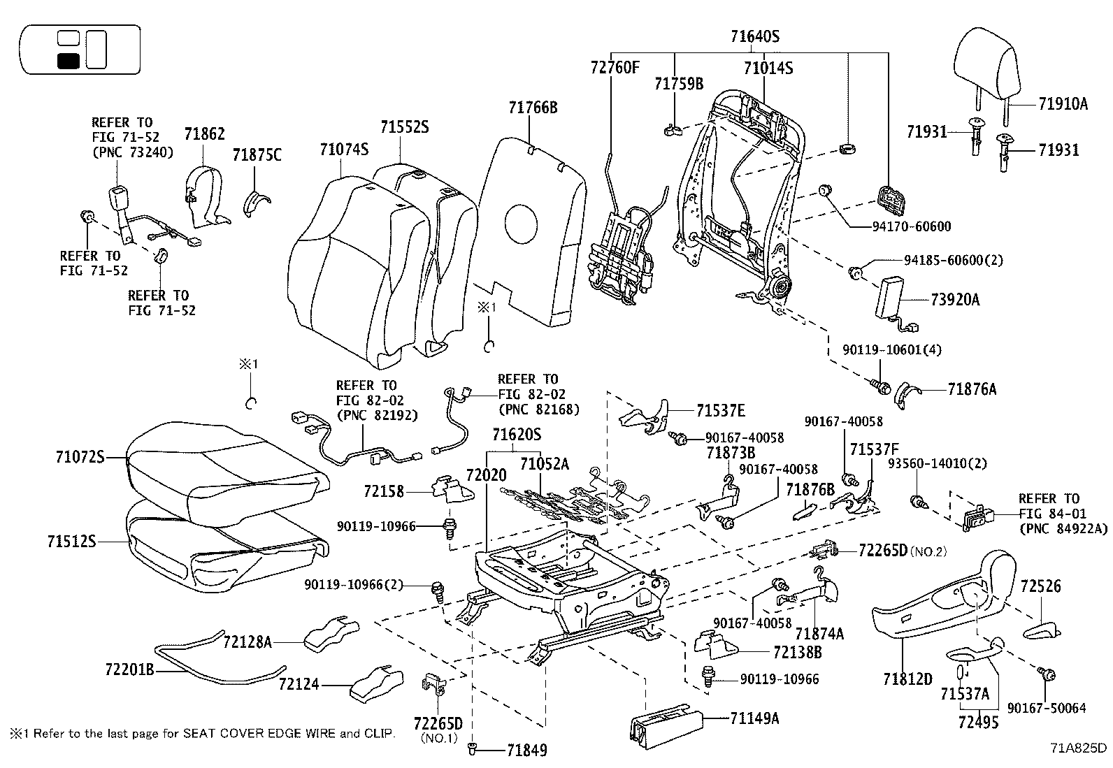 Asiento y pista del asiento