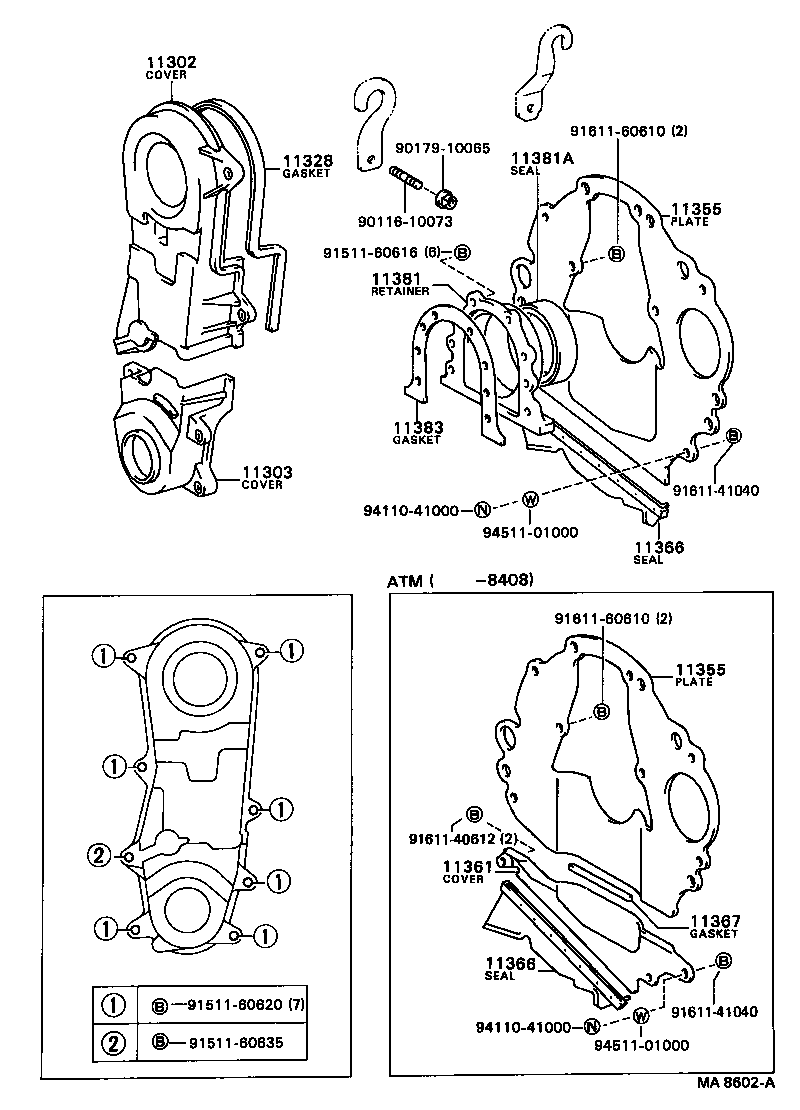 Timing Gear Cover & Rear End Plate