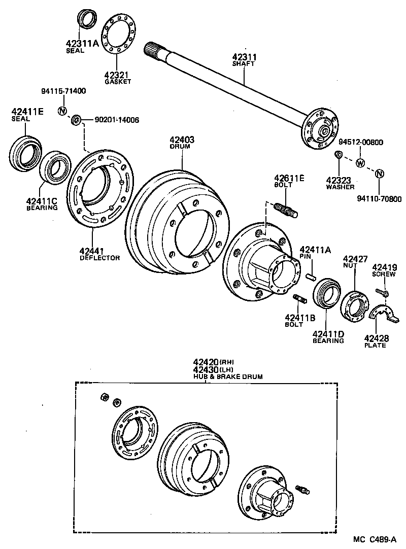 Rear Axle Shaft Hub