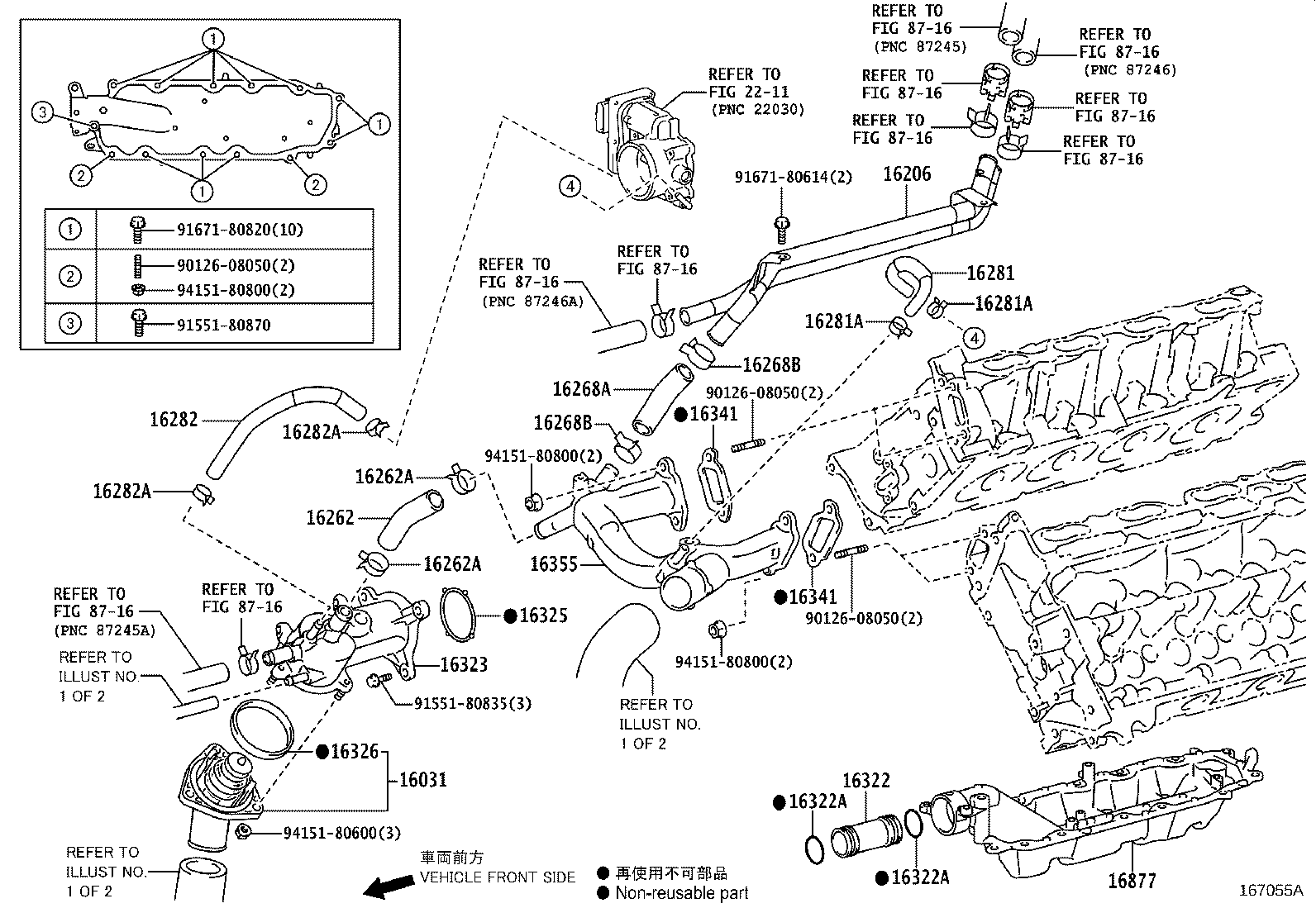 Salida de agua del radiador