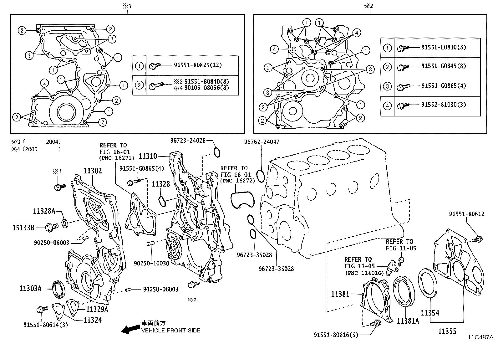 Timing Gear Cover & Rear End Plate