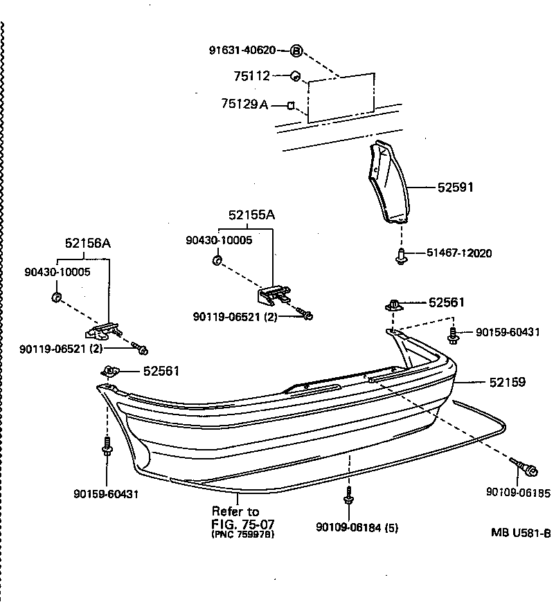 Rear Bumper & Bumper Stay