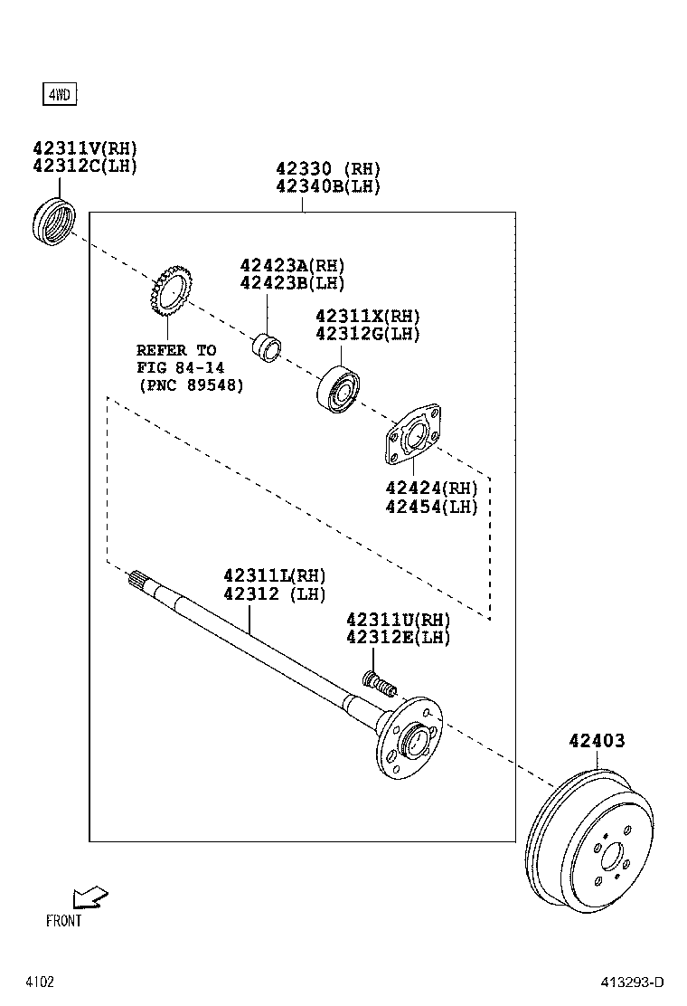 Rear Axle Shaft Hub