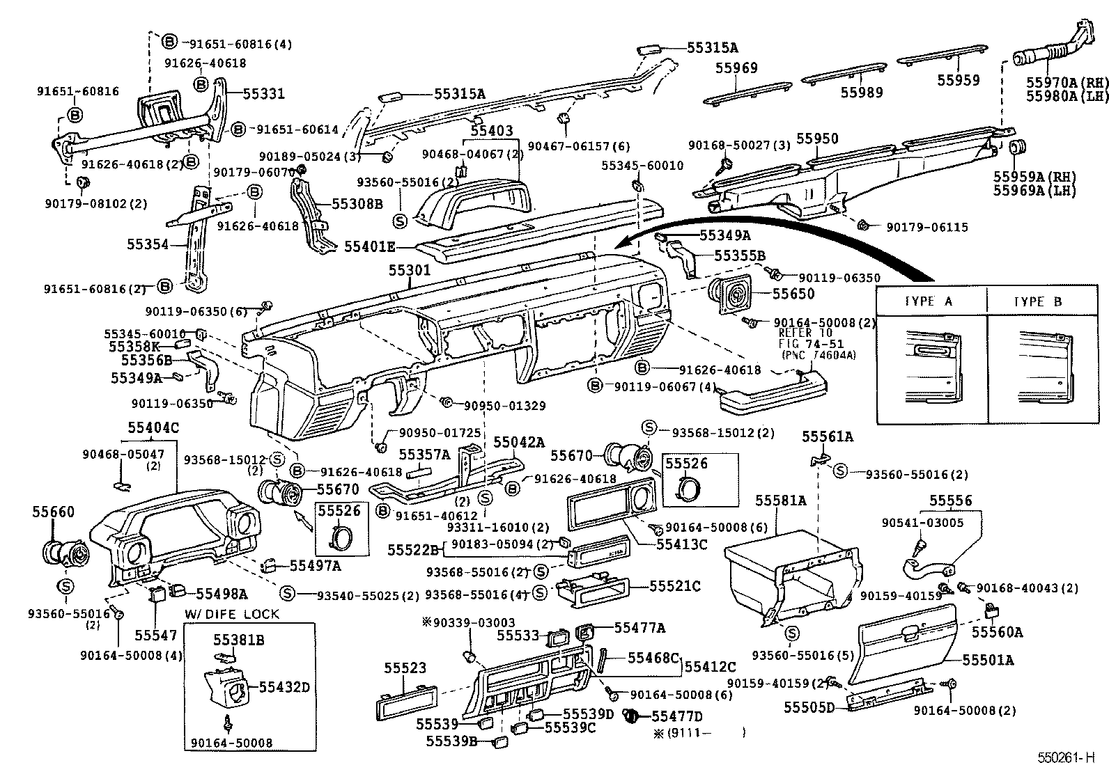 Instrument Panel Glove Compartment