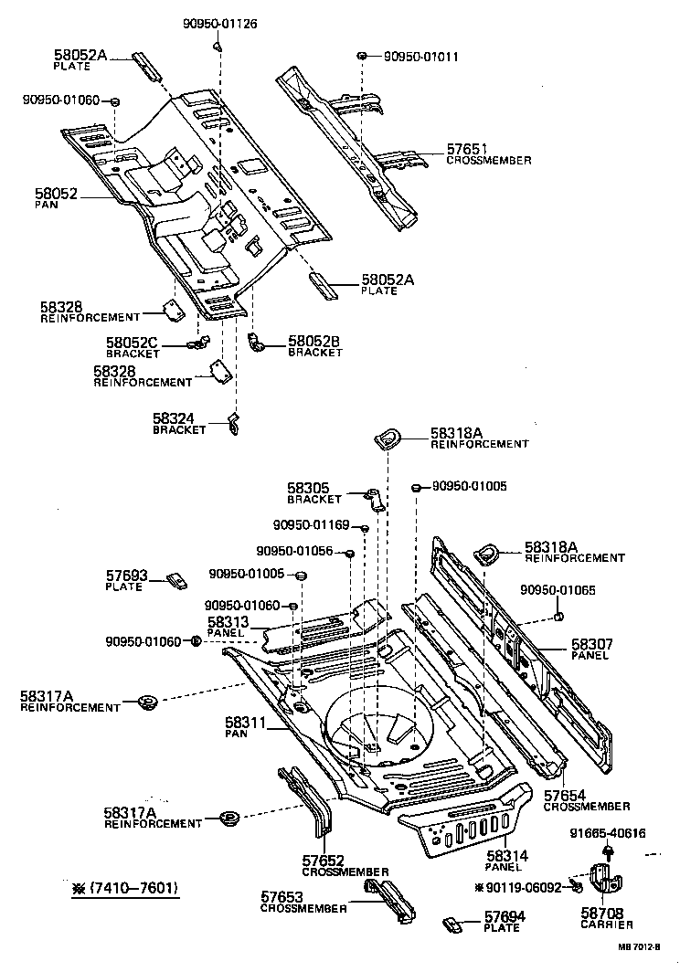 Floor Pan & Lower Back Panel