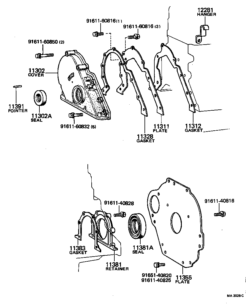 Timing Gear Cover & Rear End Plate