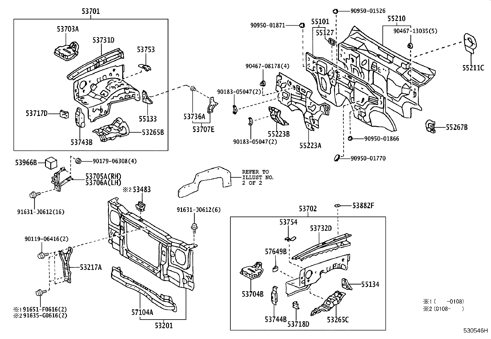 Front Fender Apron Dash Panel