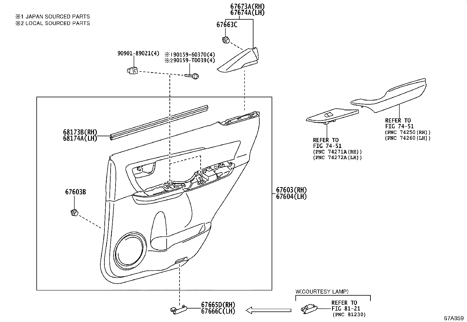 Rear Door Panel & Glass