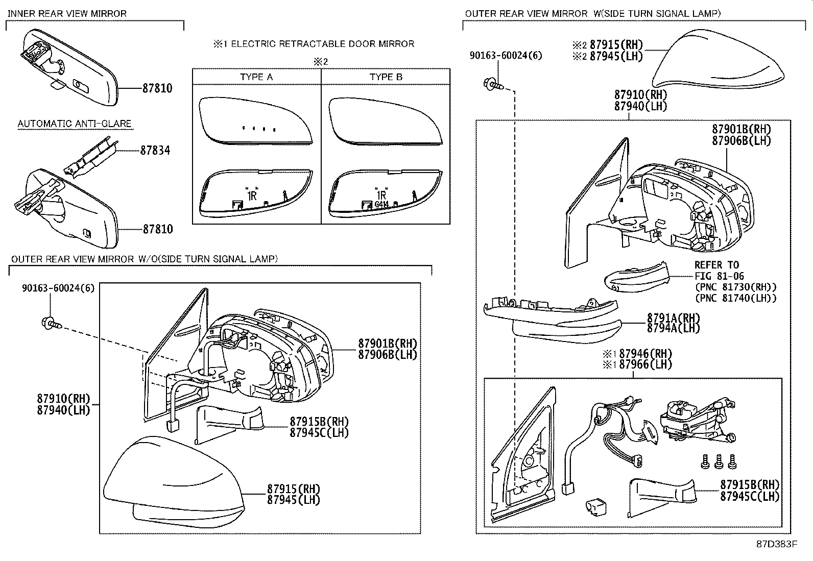 8793142D50 Mirror Outer, Rh Toyota YoshiParts