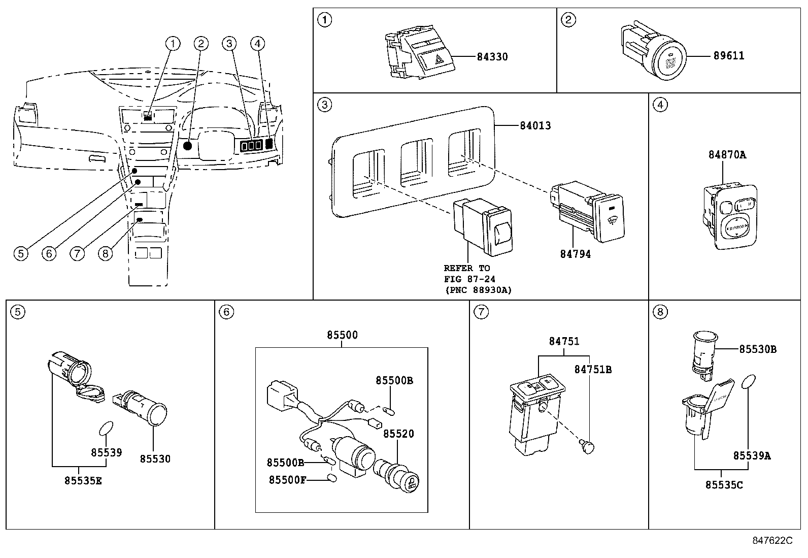 Interruptor y relé y computadora